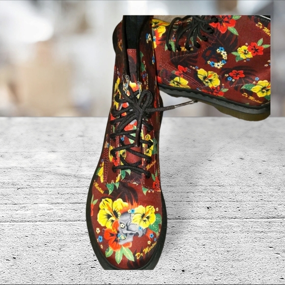 Dr martens Hawaiian punk T canvas boots size 9 - Picture 5 of 13
